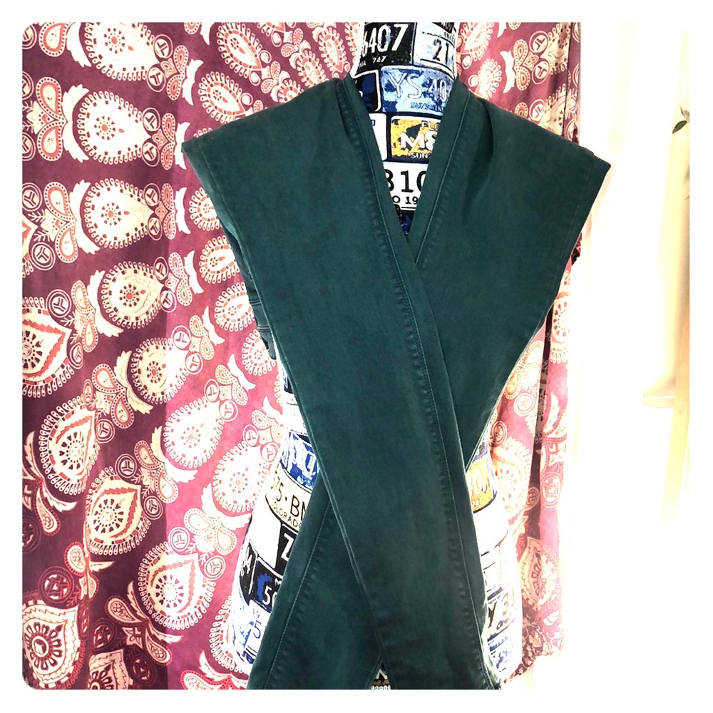 Forest green high rise skinny jeans